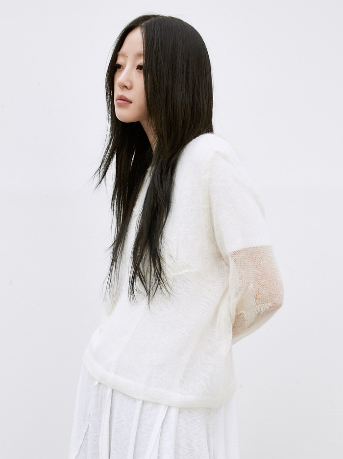 Star Mohair Knit Sweater_Ivory